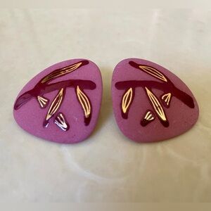 Vintage Bamboo Stone Earrings – Lightweight & Timeless